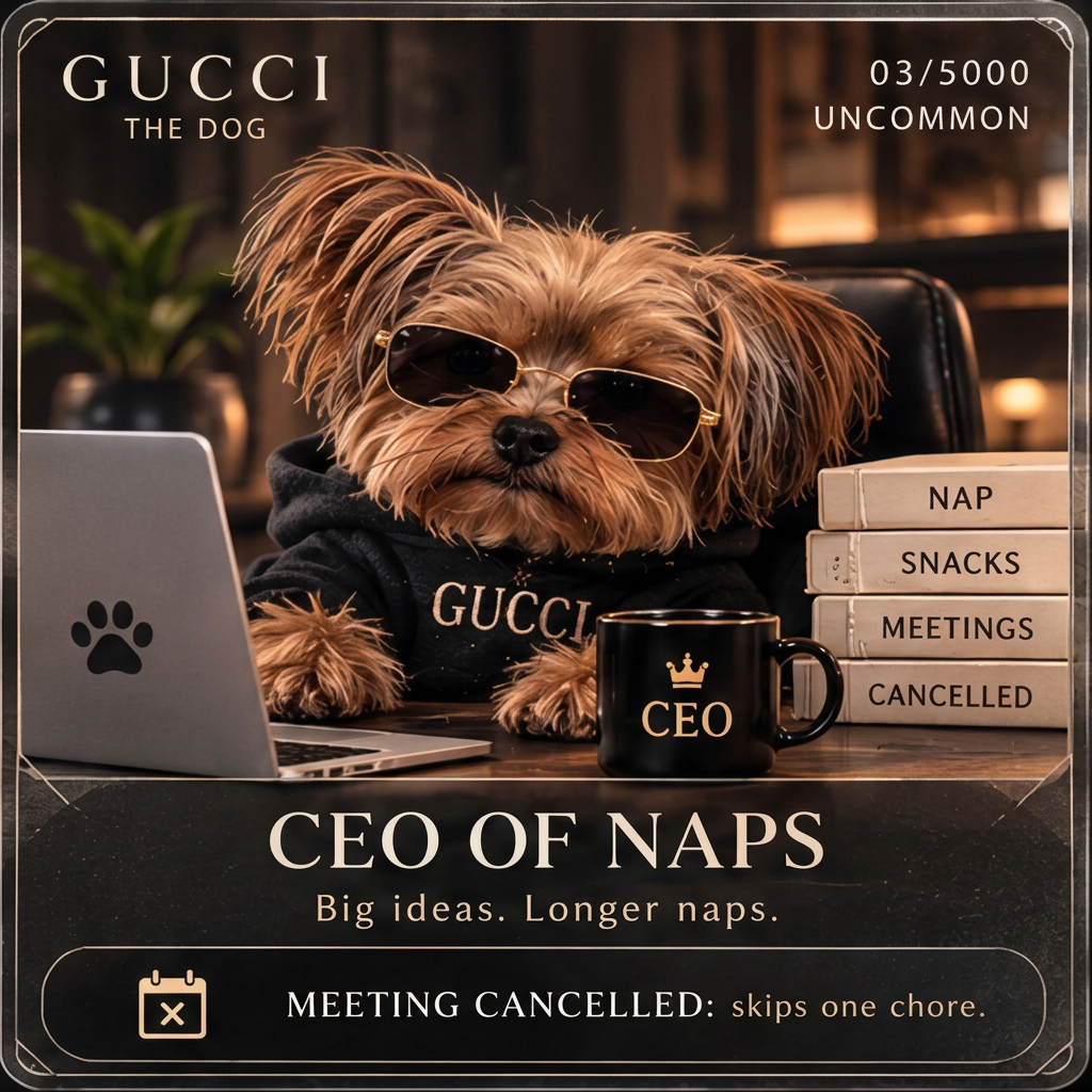 CEO of Naps — Uncommon, 5,000 supply. Big ideas. Longer naps. Meeting Cancelled: Skips one chore.